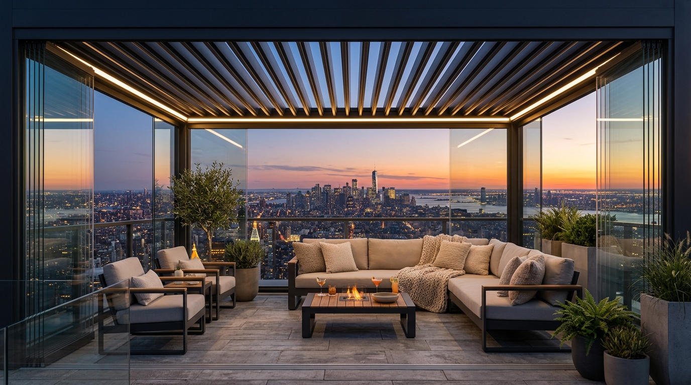 AeroClim Bioklimatik Akıllı Pergola Ünitesi